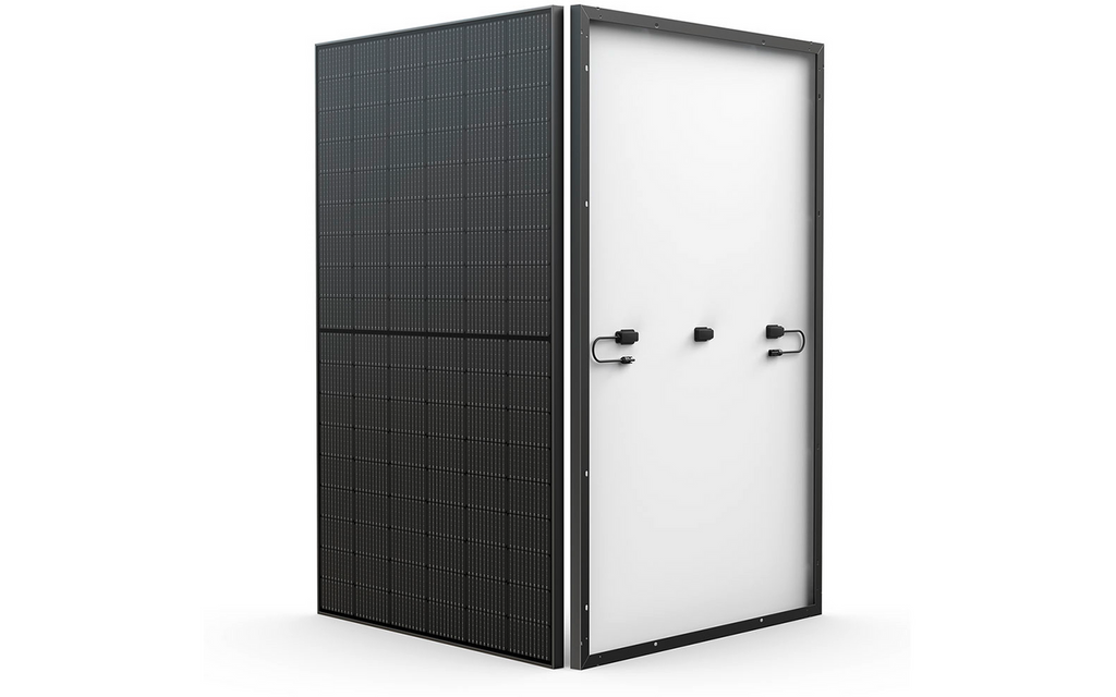 Detalj av MC4-kontakt på solcellepanel monokrystallinsk 2x400 W IP68 EcoFlow