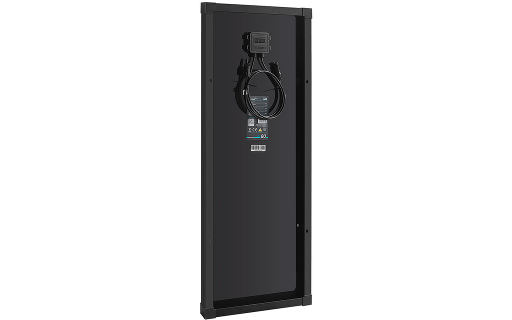 Detalj av Solcellepanel monokrystallinsk BSP Black 80 W 960x360 mm bakside