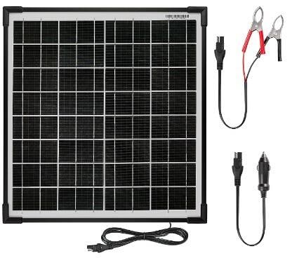 Solcellepanel RSP2000 12V 20W svart hvit 41x35 cm for camping
