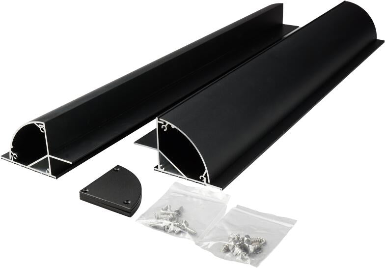 Solcellepanel spoilerfeste HSA+ 55/S aluminium svart forfra