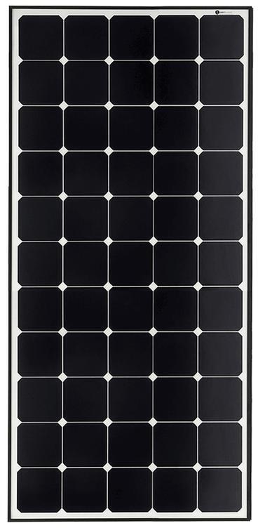 Solcellepanel SunPower Back-Contact 190Wp Daylight i bruk på campingplass