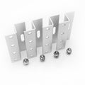 Solcellepanel Z-braketter 100mm aluminium 4-pk HSZ100 forfra