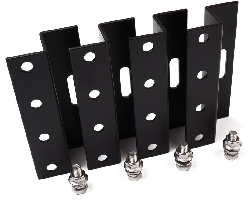 Solcellepanel Z-braketter 100mm aluminium svart HSZ100 forfra