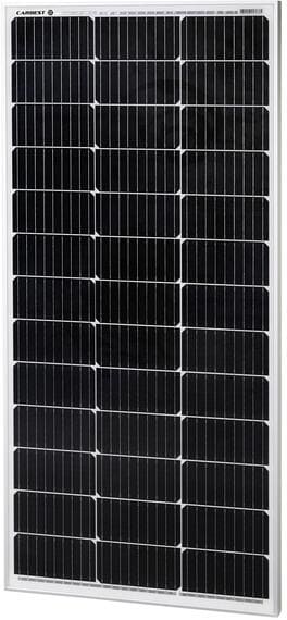 Solcellepanelsett monokrystallinsk med spoiler og kabel, hvit forfra