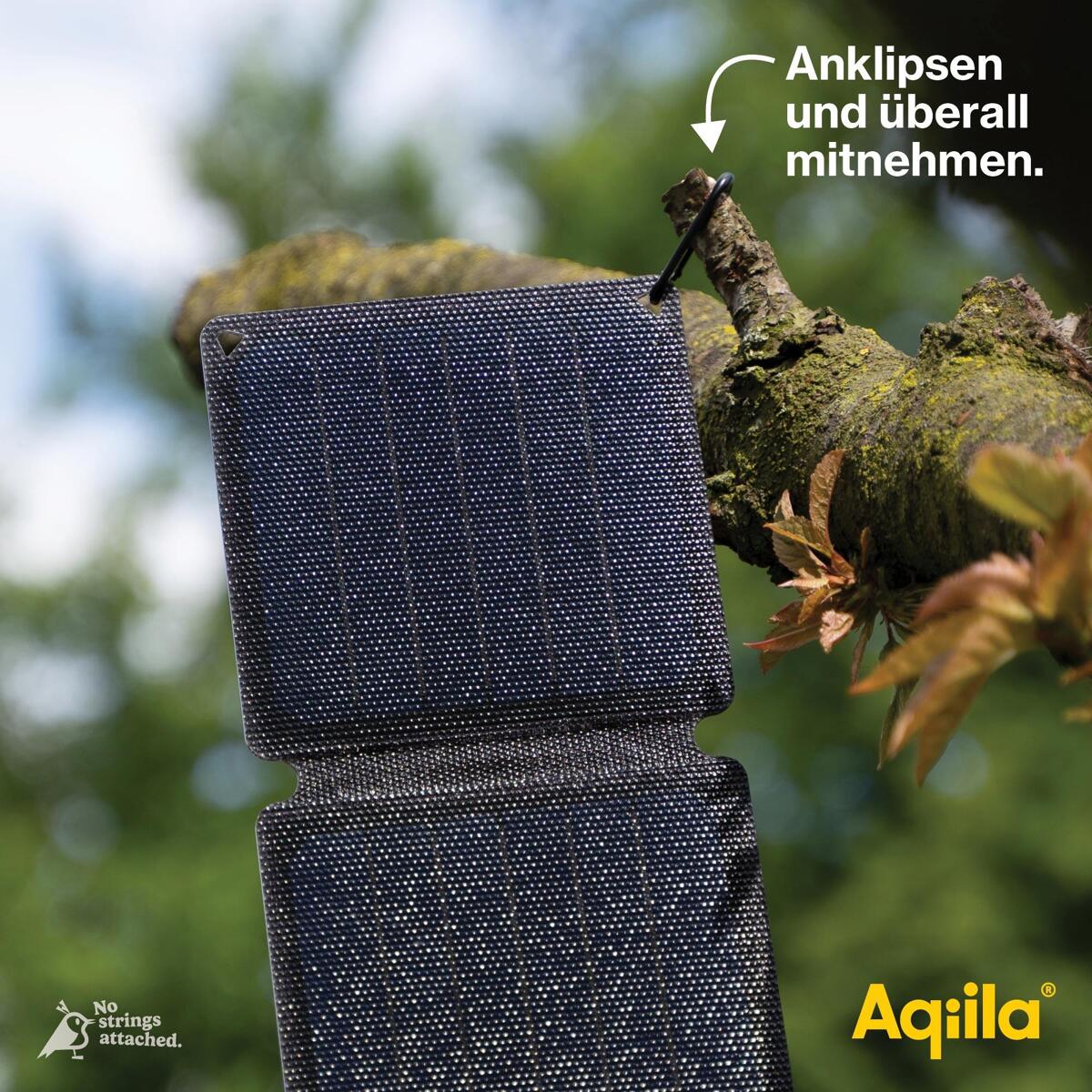 Sollader Sunbird P21 sammenleggbar 21W USB-C IP67 600g med karabinkroker