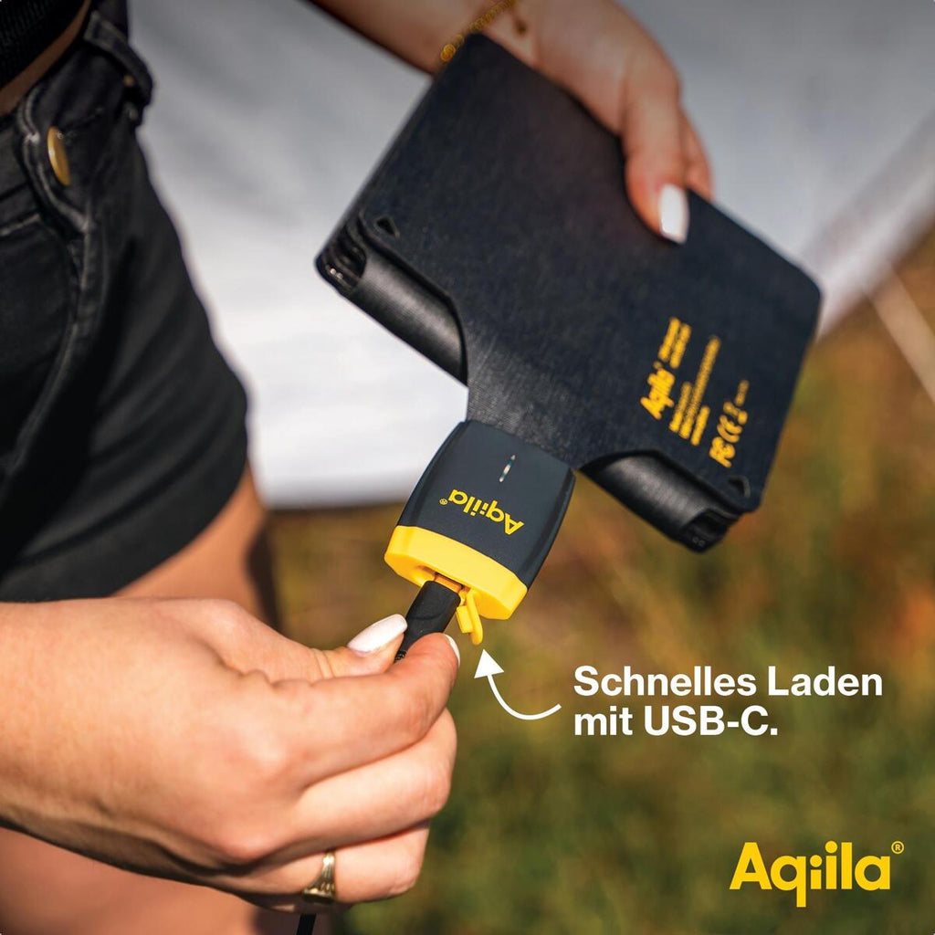 Sollader Sunbird P21 sammenleggbar 21W USB-C IP67 600g pakket i miljøvennlig papir