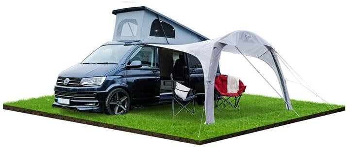 Solseil AirBeam Sky Canopy 2,5 m for bobil og campingvogn forfra