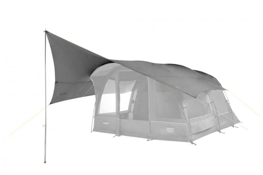 Solseil Family Shelter 610x495x220 cm grå fra Vango montert på teltet