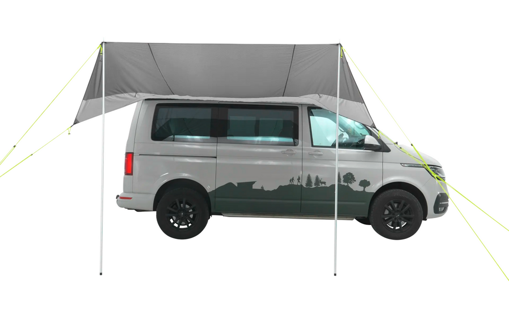 Montert Solseil Fielder Canopy 400 x 250 cm på campingbil