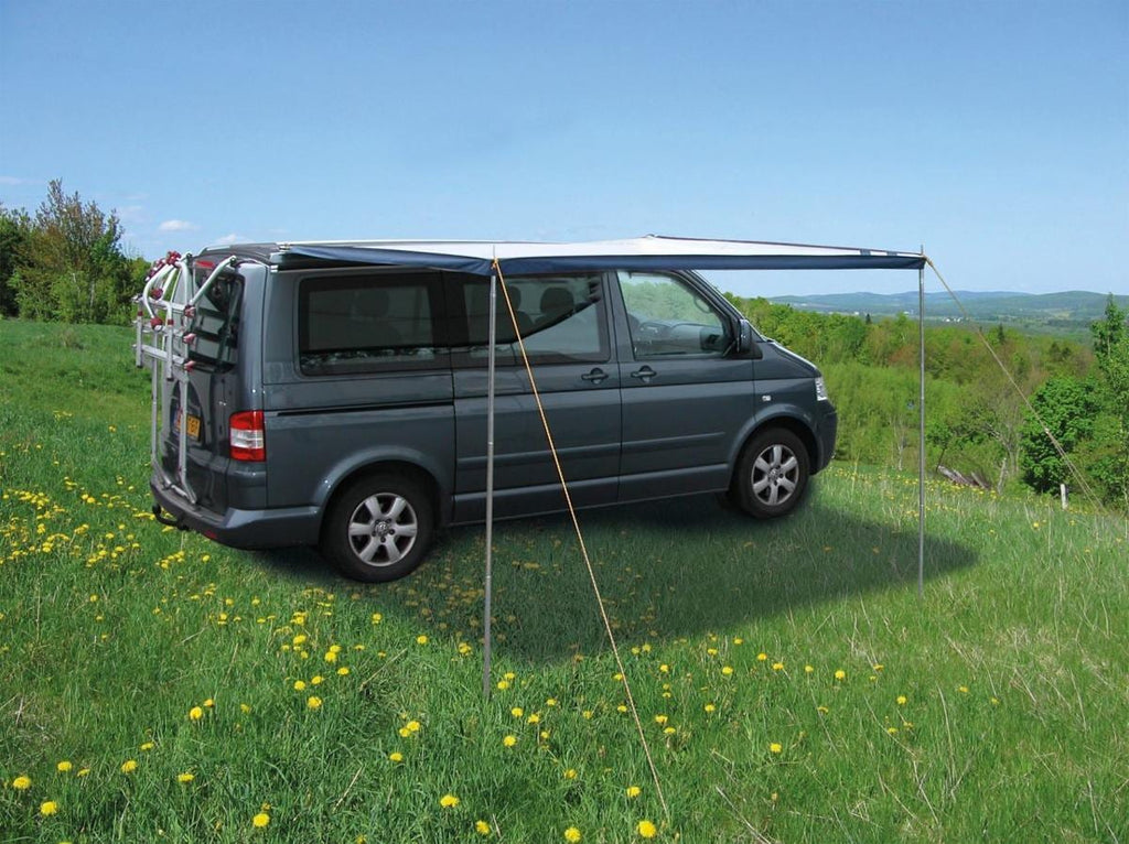 Solseil Fjord for buss blå/grå front