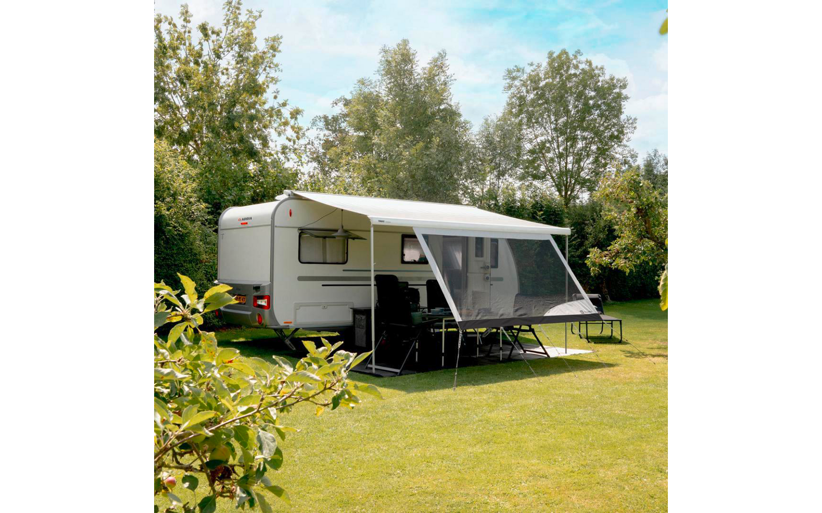 Solseil Isola mesh 1,70 m for Thule, Fiamma og Dometic markise bakside