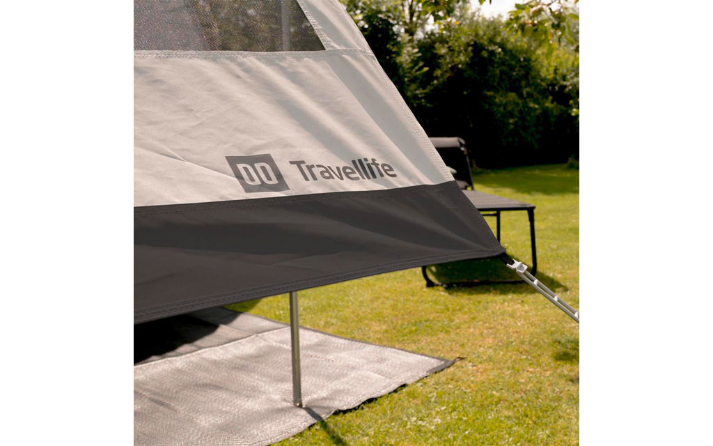 Detalj av meshmateriale på Solseil Isola mesh 1,70 m for Thule, Fiamma og Dometic markise