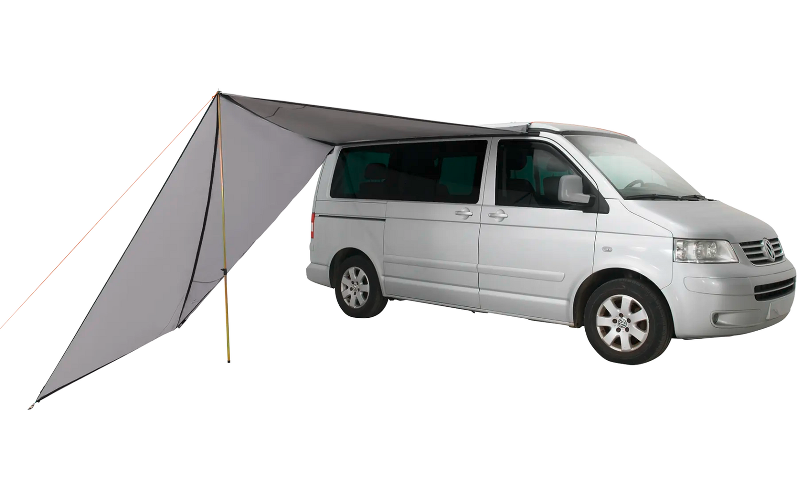 Solseil Lom Tri 250 x 500 cm sett med tre trekanter bakside