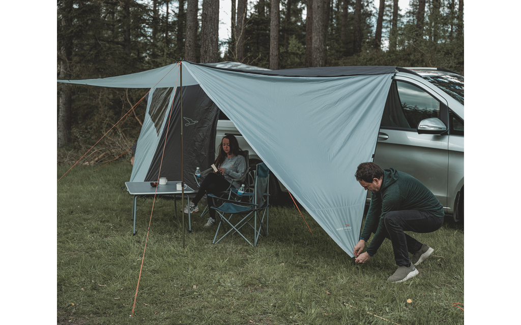 Pakke med Solseil Lom Tri 250 x 500 cm sett med tre trekanter i pose