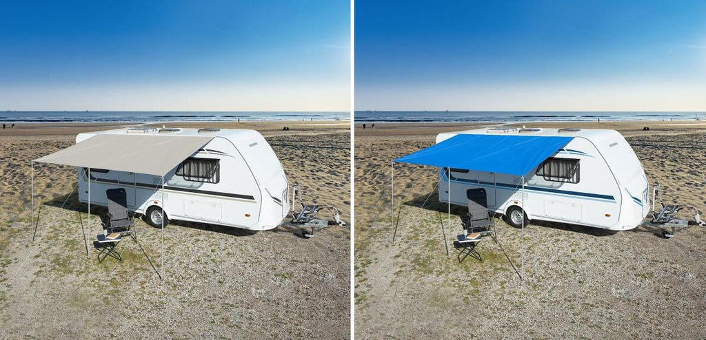 Solseil Playa for campingvogn med aluminiumsstenger - Frankana Freiko foran