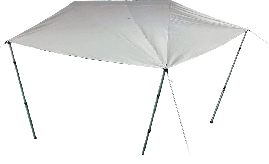 Solseil Seawing femkantet 8 m² for campervans forfra