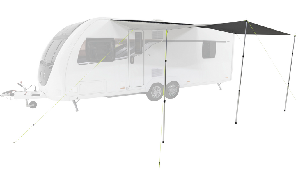 Montert Solseil Solar Shade 390 for fortelt med glidelås på campingvogn