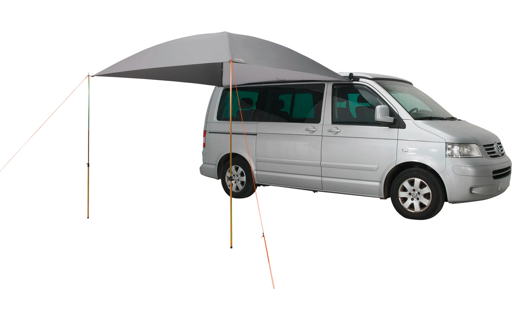 Bakside av Solseil Stryn 250x250 cm for campingvogn