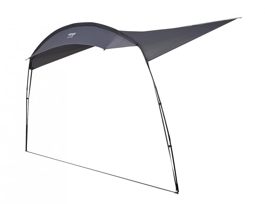 Solseil Sun Canopy 380x215 cm grey violet med stenger for campingvogn
