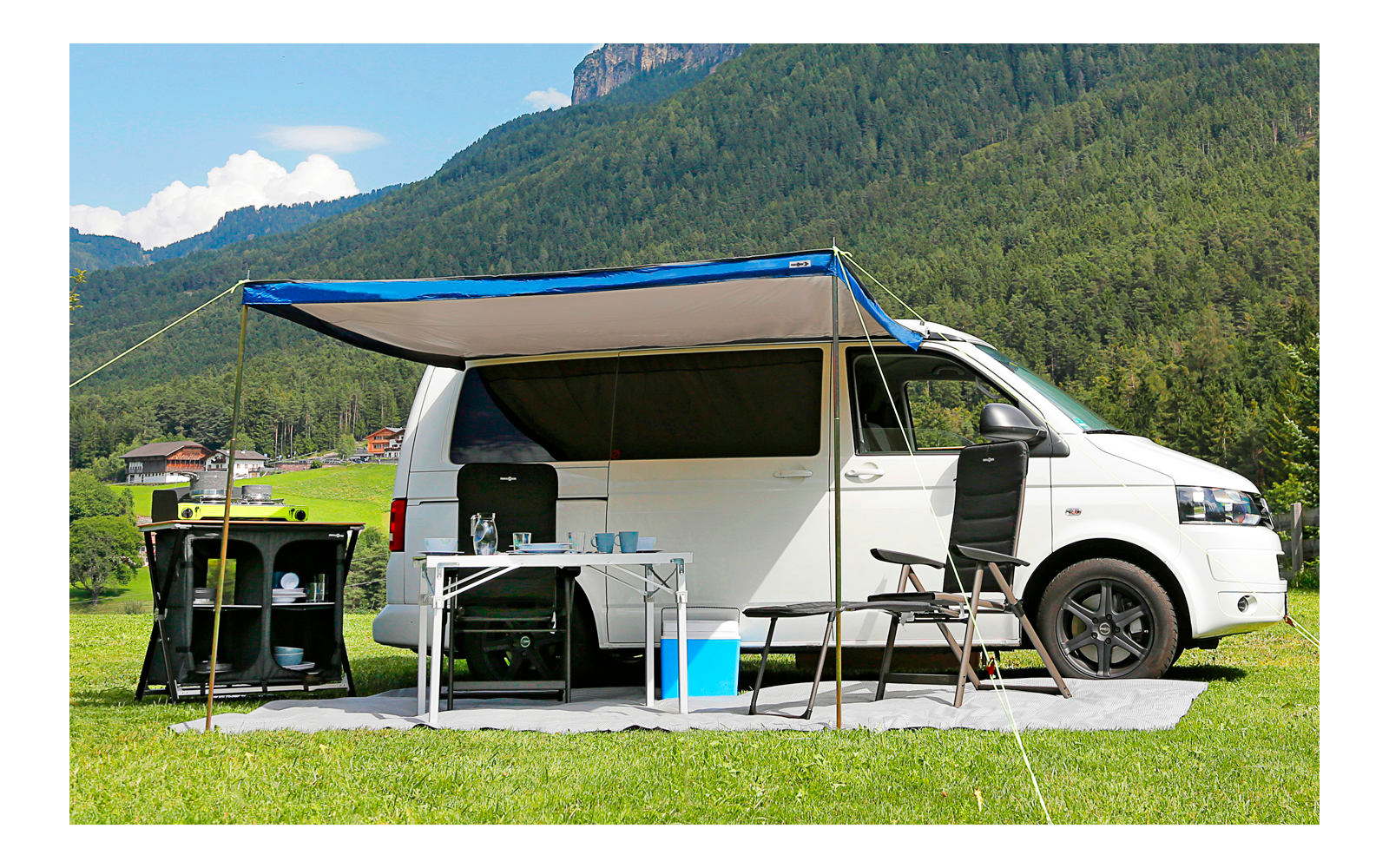 Solseil Sunny Van Roof 260x260 cm polyester Oxford detalj av stoff