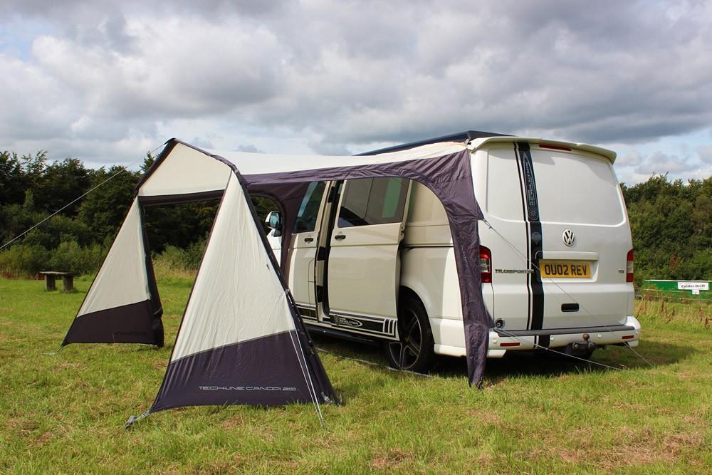 Solseil Techline Canopy Midline med sidevegger bakside