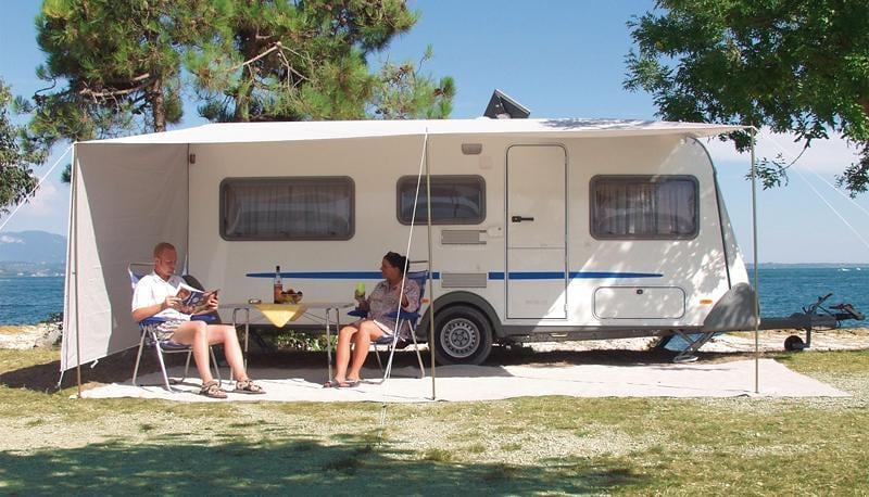 Solseil Toscana for campingvogn bakside