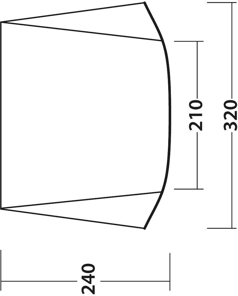 Nærbilde av stoffet på Solseil Touring Canopy 320x240 cm