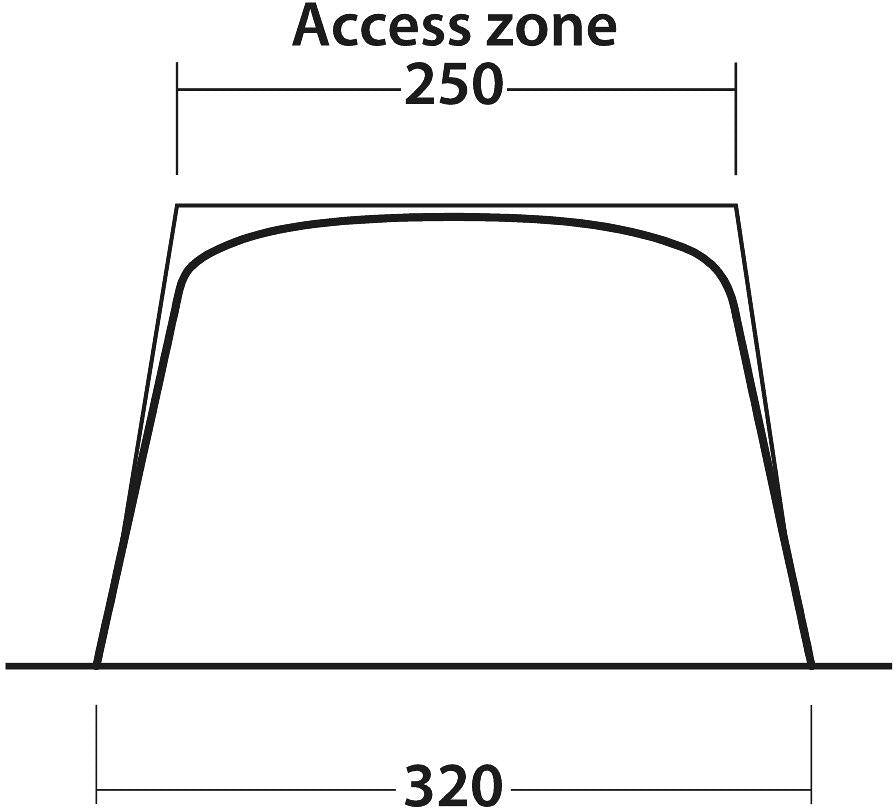 Selvlysende barduner på Solseil Touring Canopy 320x240 cm