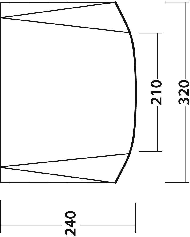 Pakking av Solseil Touring Shelter for van 320x240 cm i bæretaske