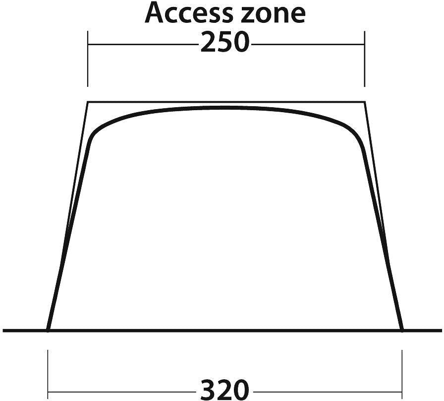 Selvlysende barduner på Solseil Touring Shelter for van 320x240 cm