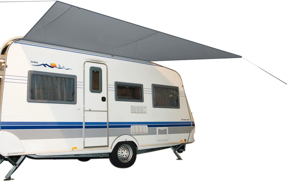 Solseil Travel for campingvogn, vanntett 2000 mm i bruk