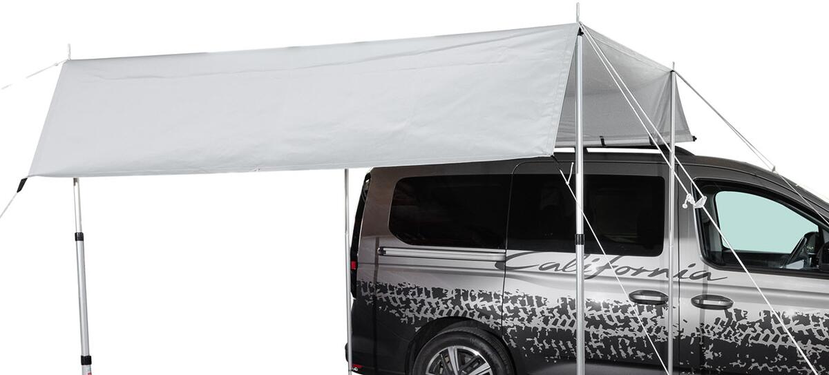 Montert solseil for VW Caddy/Ford Connect med takreling 300x200 cm