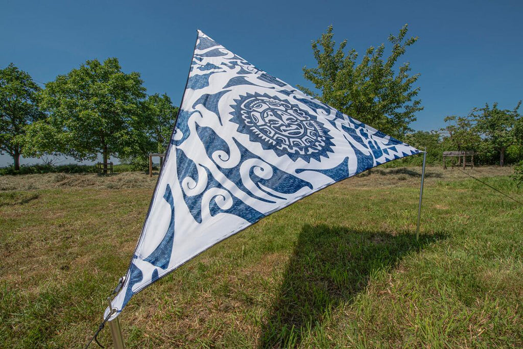 Solseil Zip Canvas modulært 250x250x250 cm 620 g bruk på festival