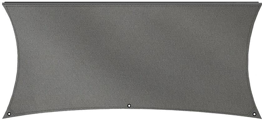 Solseilmarkise med LED-belysning 250x400cm antrasitt forfra
