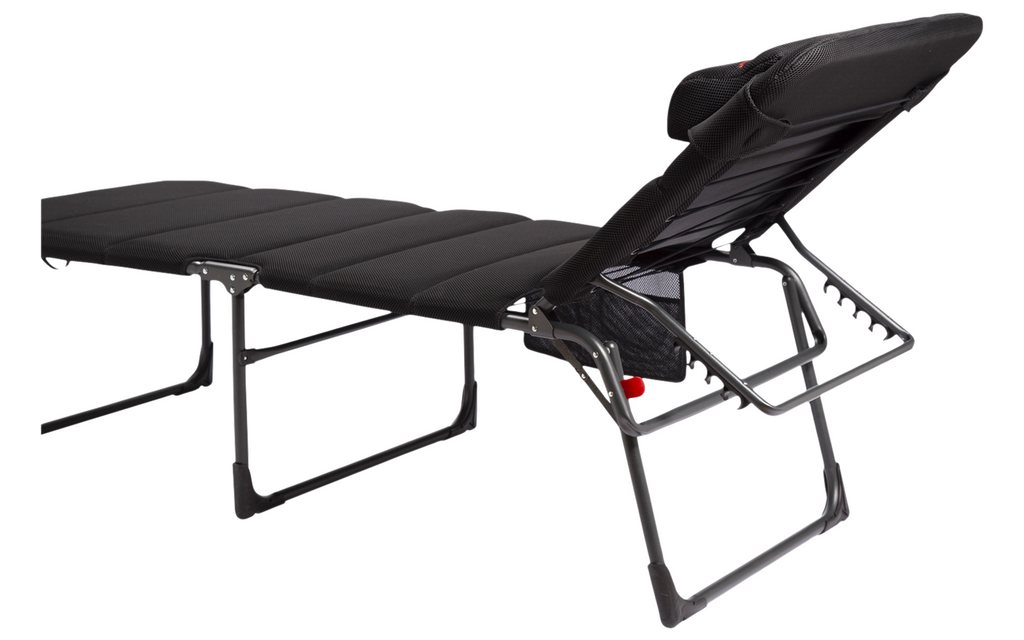 Solseng Air-Deluxe AP/363 L 205x68 cm svart detalj av polstring