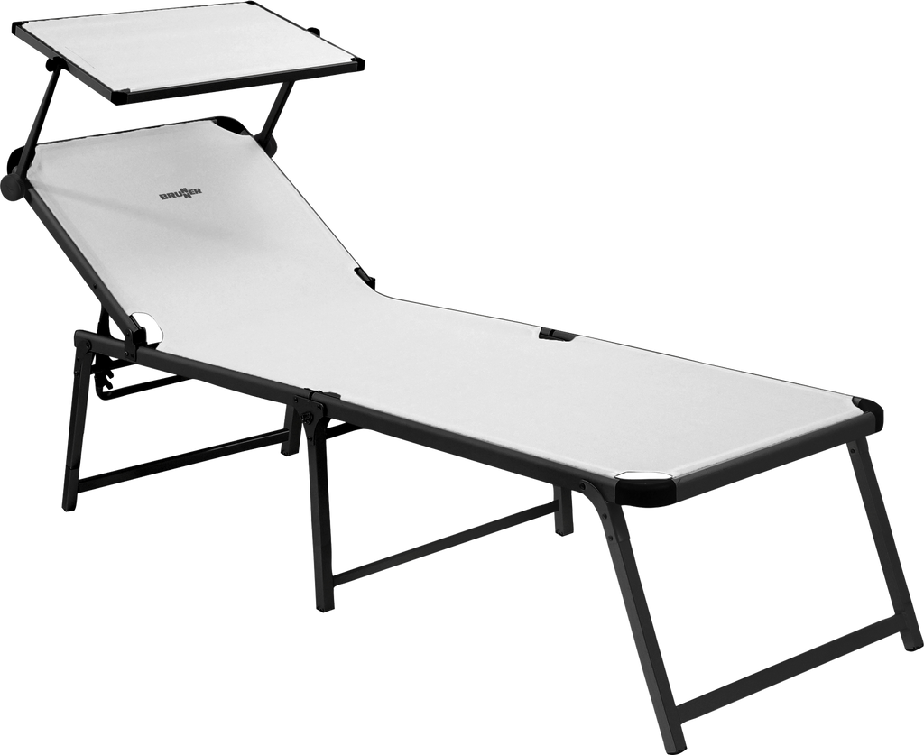 Solseng Marbella High med soltak 198x64 cm aluminium sett forfra