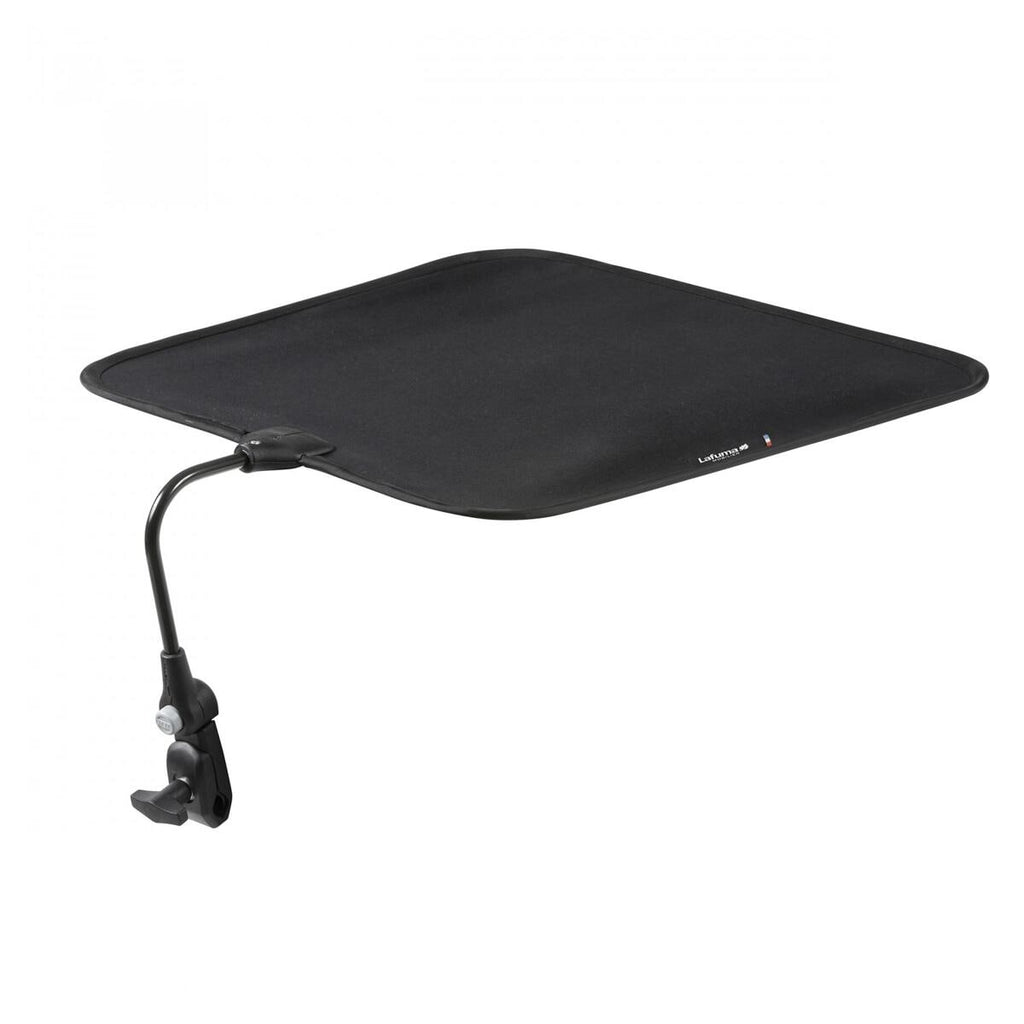 Solskjerm for hvilestol 46x41x26 cm svart sett forfra
