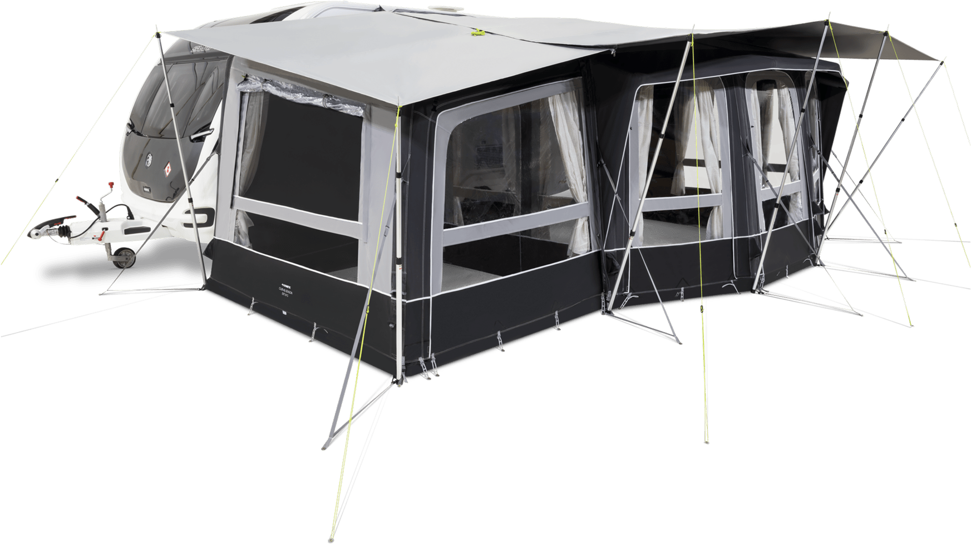 Solskjerm Solar Shade Extension høyre 290 cm polyester montert på bobil
