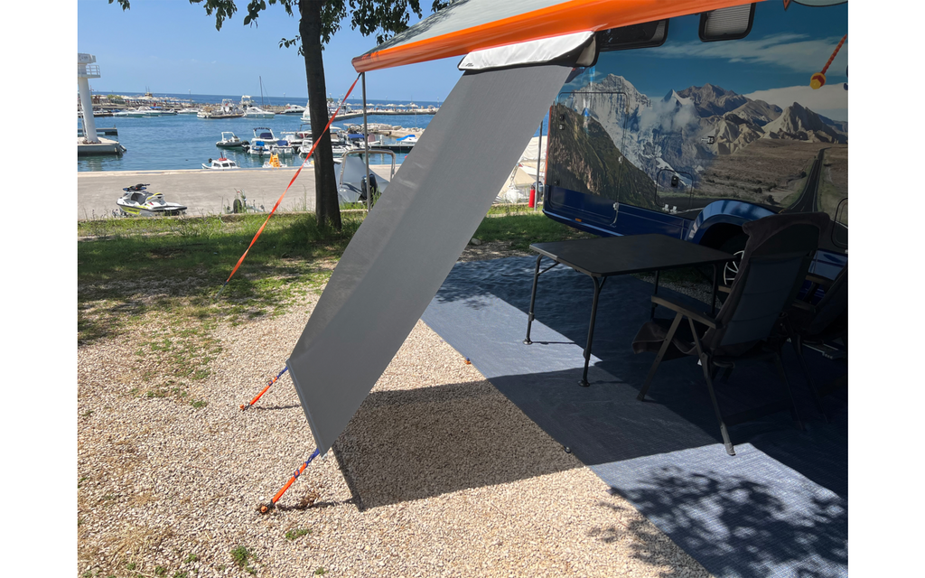 Solskjerm SunBreak markisemodul svart, detalj av materiale