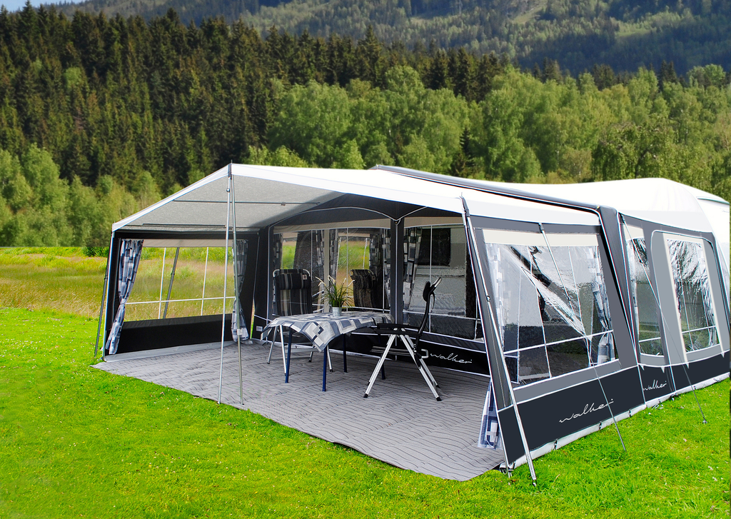 Soltak Patio WS-1 stålstenger 235 cm dybde front