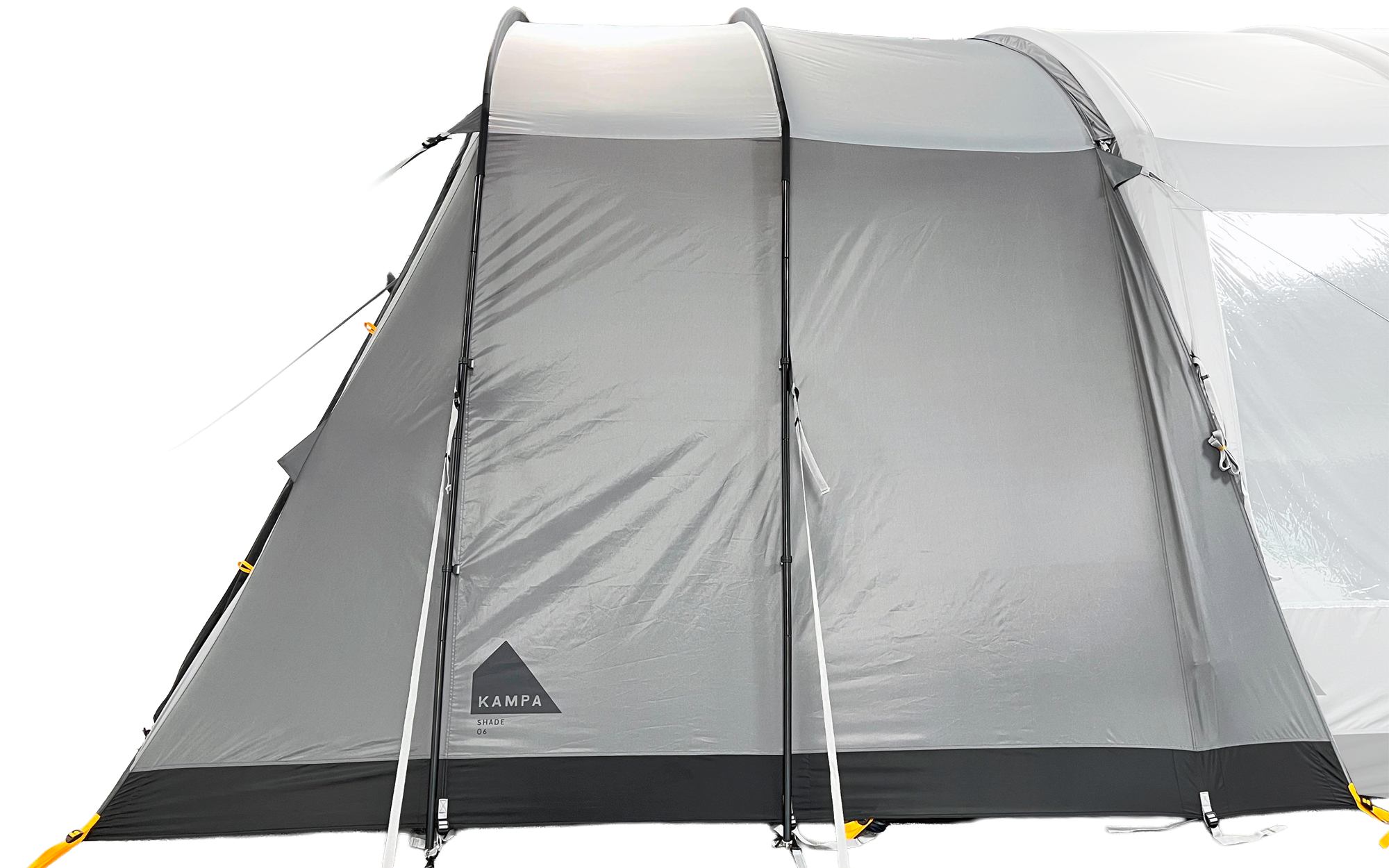 Soltak Shade for camping 325x260 cm med stålstenger forfra