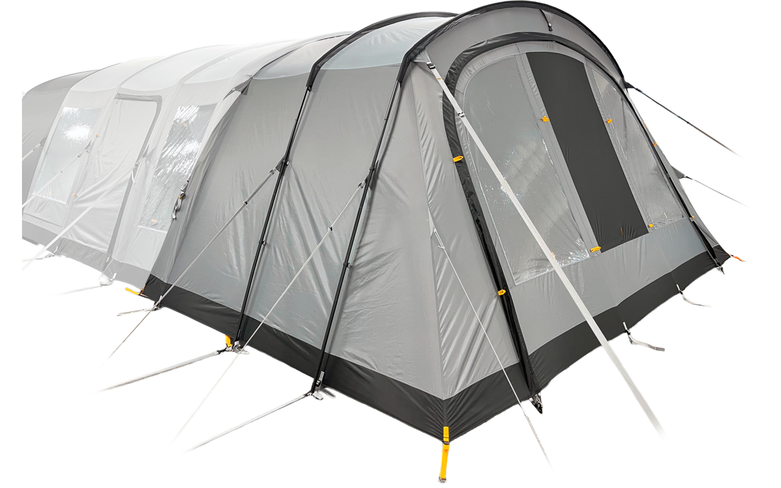 Detalj av Soltak Shade for camping 325x260 cm med stålstenger montert