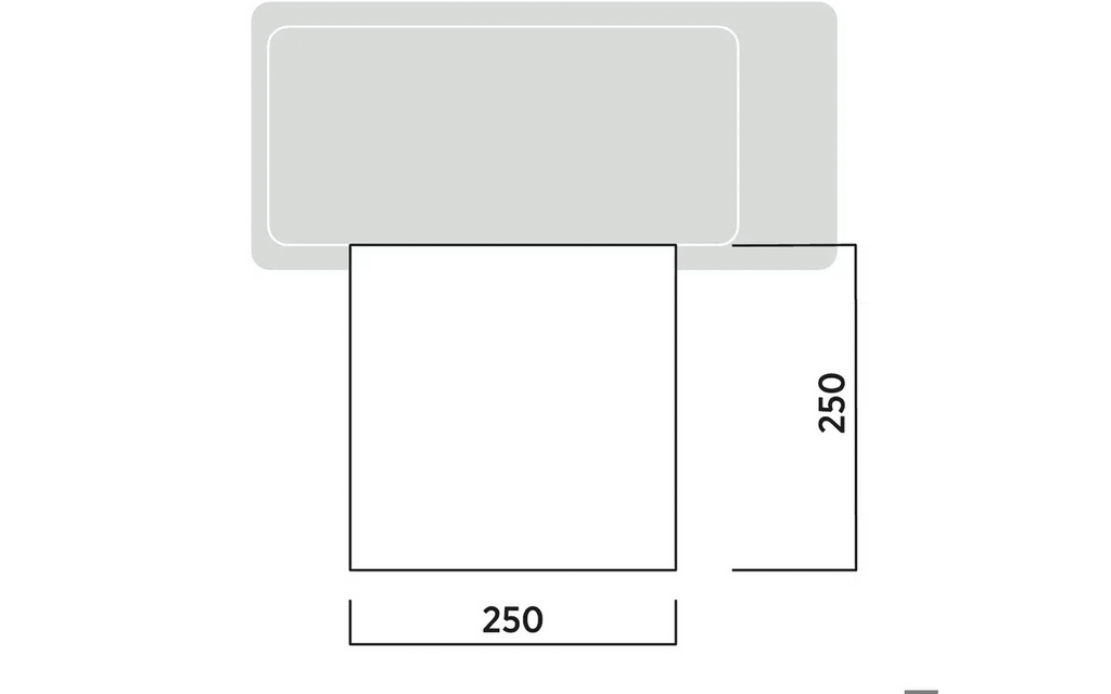 Soltak Stryn 250 x 250 cm for bobil og campingvogn montert