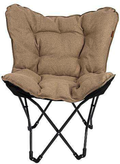 Sommerfuglstol Grainger M med stålramme beige forfra