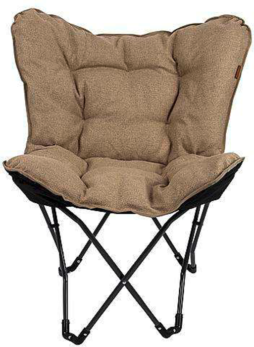 Sommerfuglstol Grainger M med stålramme beige forfra