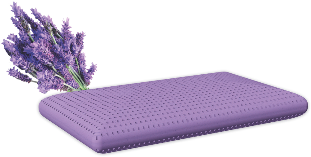 Sove- og duftpute med Therm Soft skum og bomull, lavendel forfra