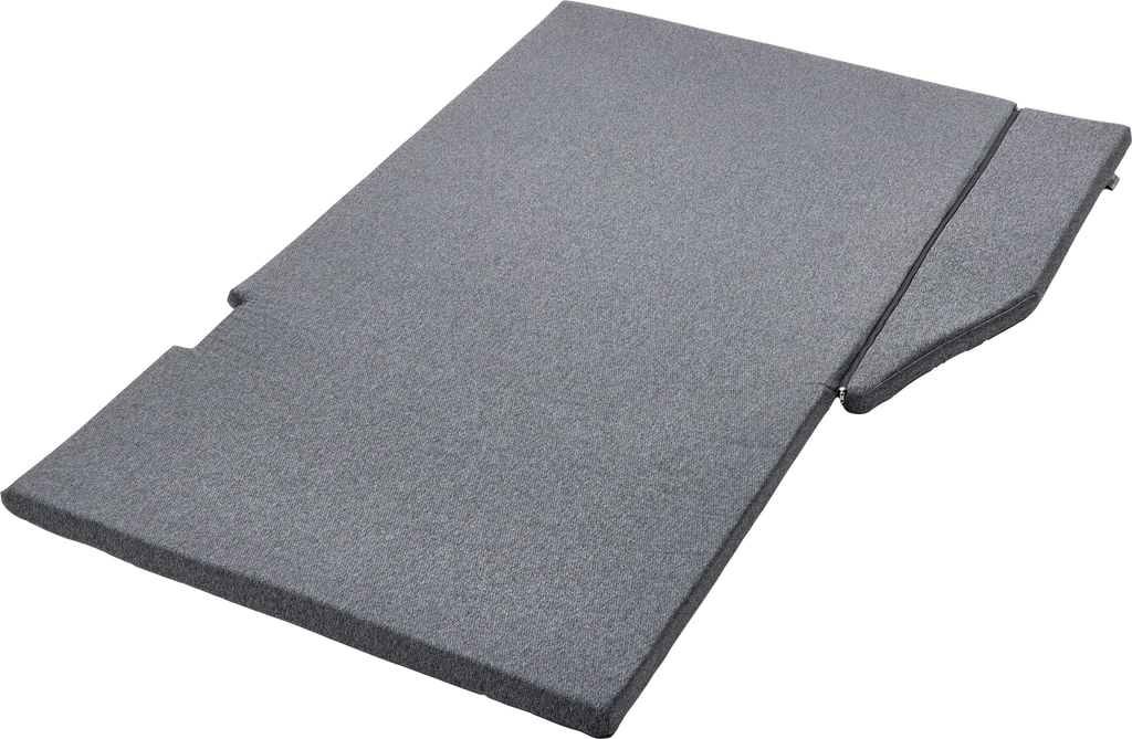 Sovemadrass for Ford Nugget 4,5 cm polyester grå forfra