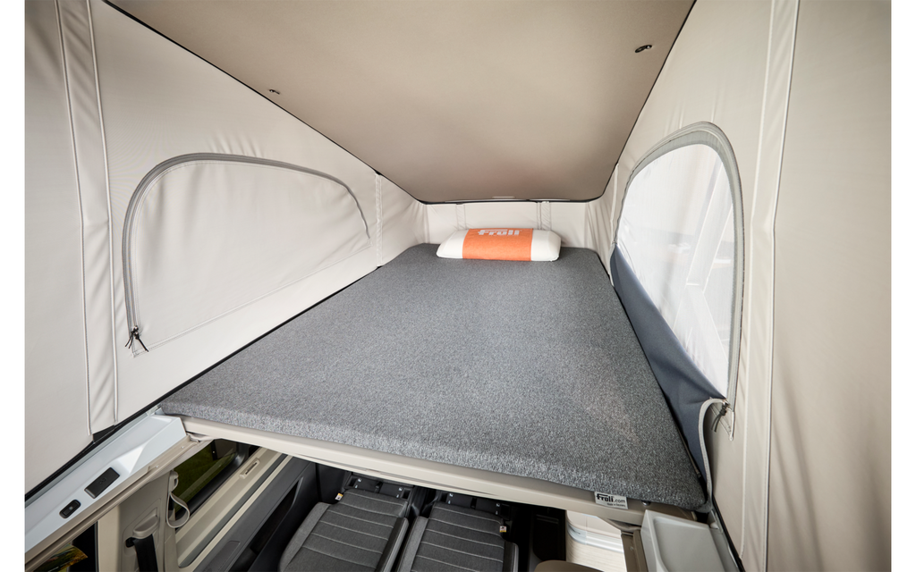 Sovemadrass for VW T7 California takseng 203,5x113 cm - Froli montert i takseng