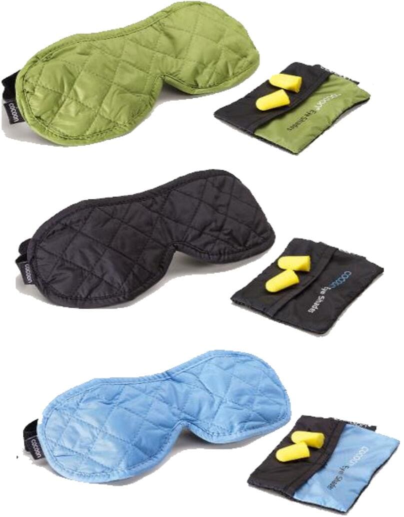 Sovemaske med ørepropper mikrofiber nylon 17 g Cocoon forfra
