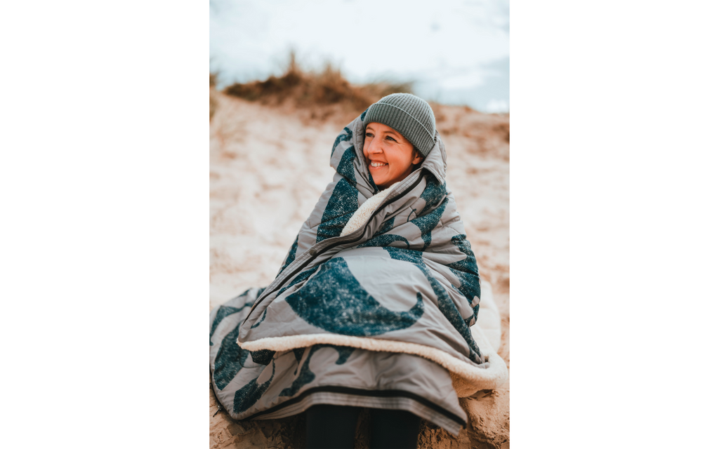 Mønsterdetalj på Sovepose Bentcho 4-i-1 teppe/poncho New Zealand 200 x 80 cm - Bent